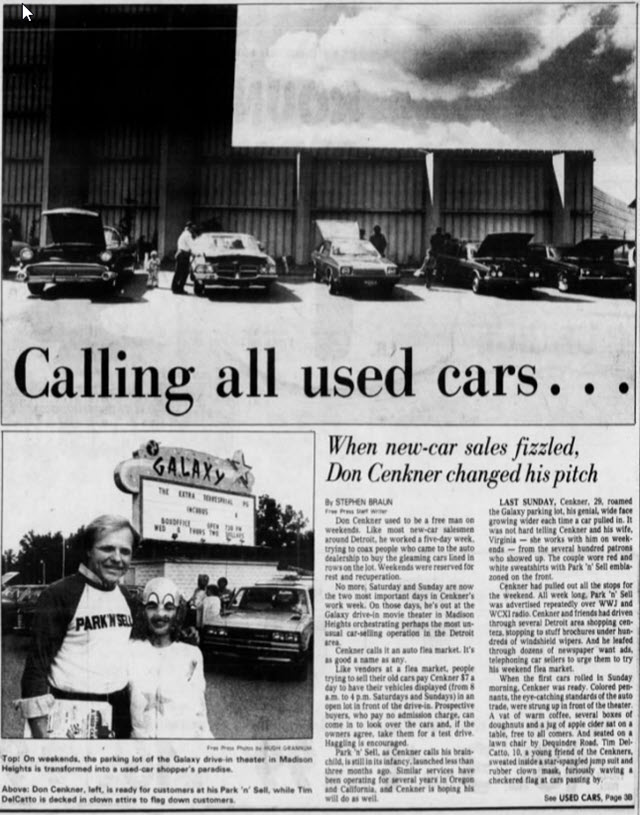Galaxy Drive-In Theatre - Old Newspaper